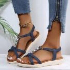 Sellveen Blue Pearls Sandals